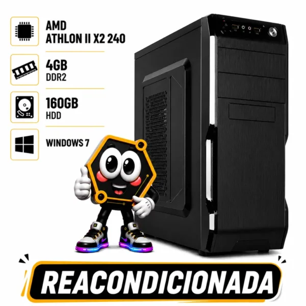 PC ATHLON II X2 240 / 4 GB DDR2 / HDD 160 GB REACONDICIONADA