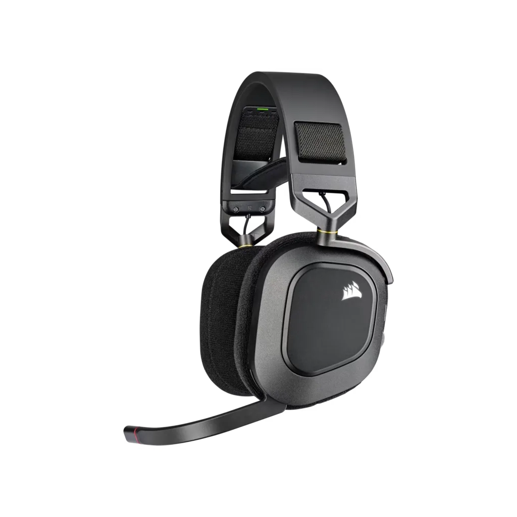 Auricular gaming Corsair HS80 RGB wireless con audio espacial - carbón