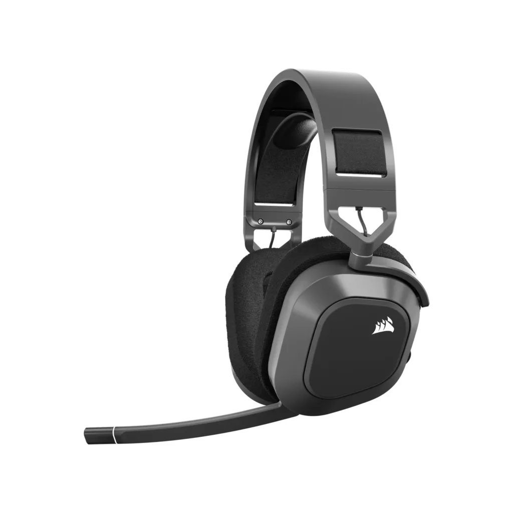 Auriculares gaming CORSAIR HS80 MAX WIRELESS, gris acero