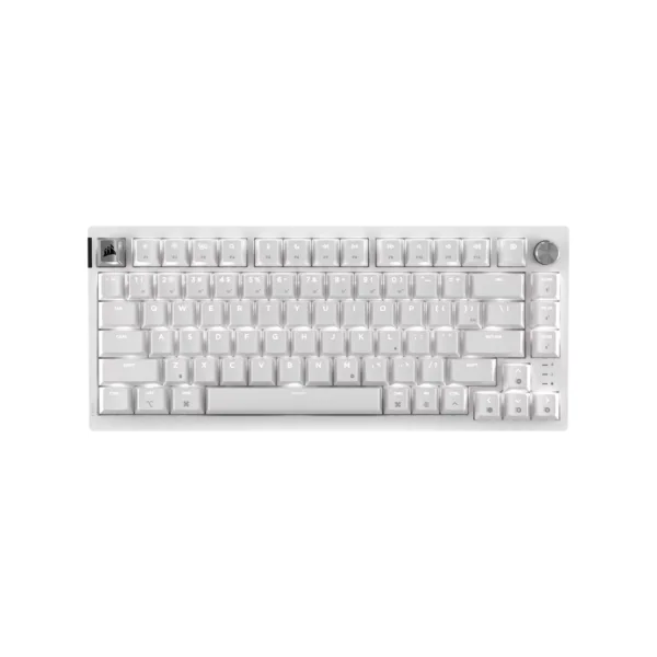 Teclado gamer mecanico CORSAIR K65 PLUS 75% RGB Mac/PC – Frost White