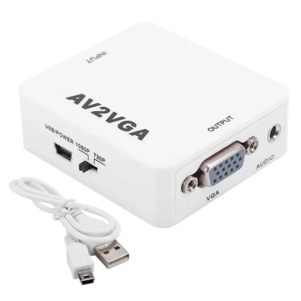 ADAPTADOR CONVERSOR RCA (AV) A VGA