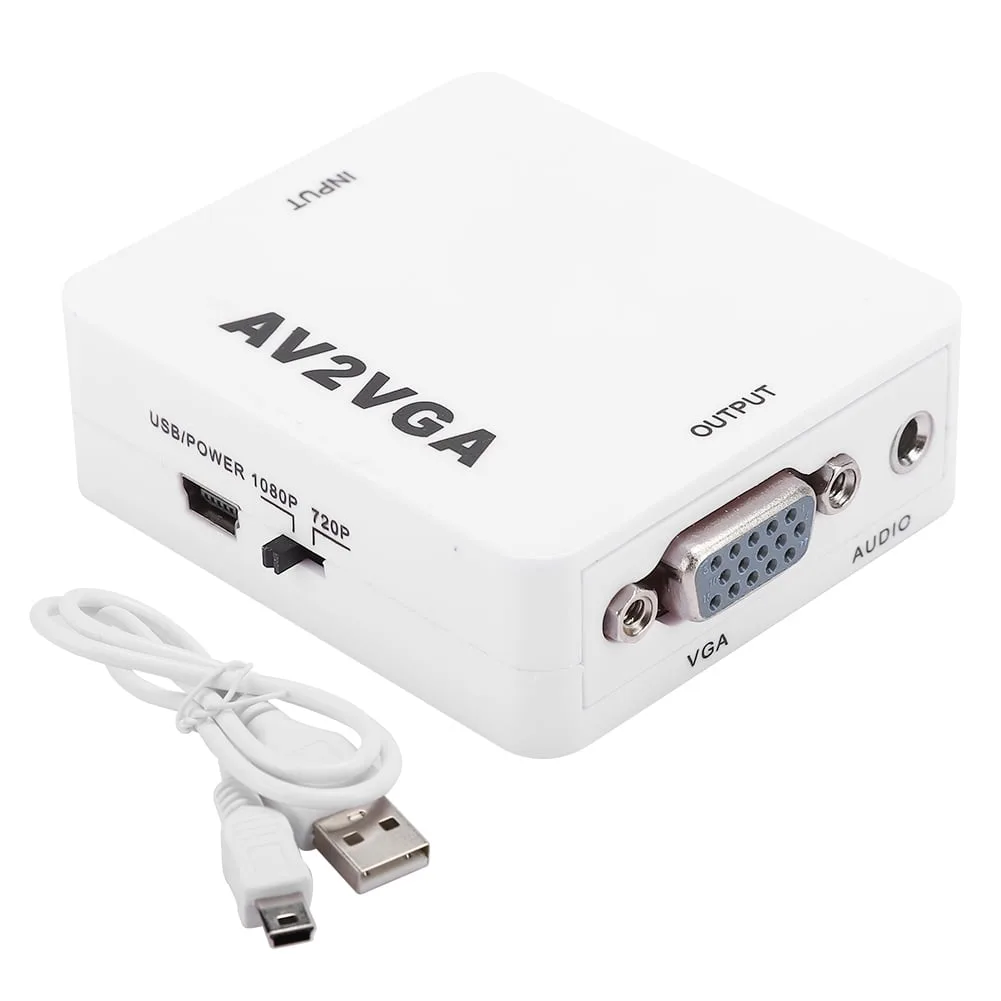 ADAPTADOR CONVERSOR RCA (AV) A VGA