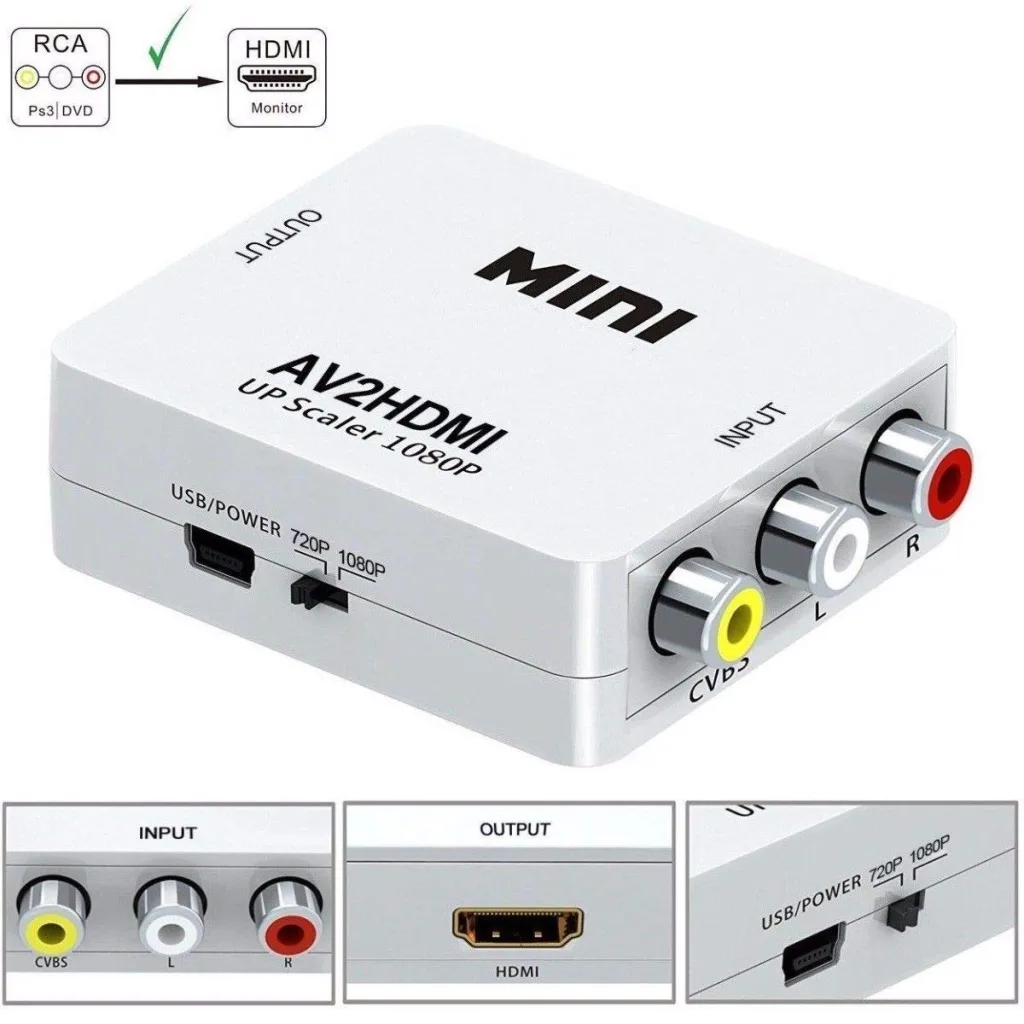 CONVERSOR AUDIO/VIDEO RCA (AV) A HDMI