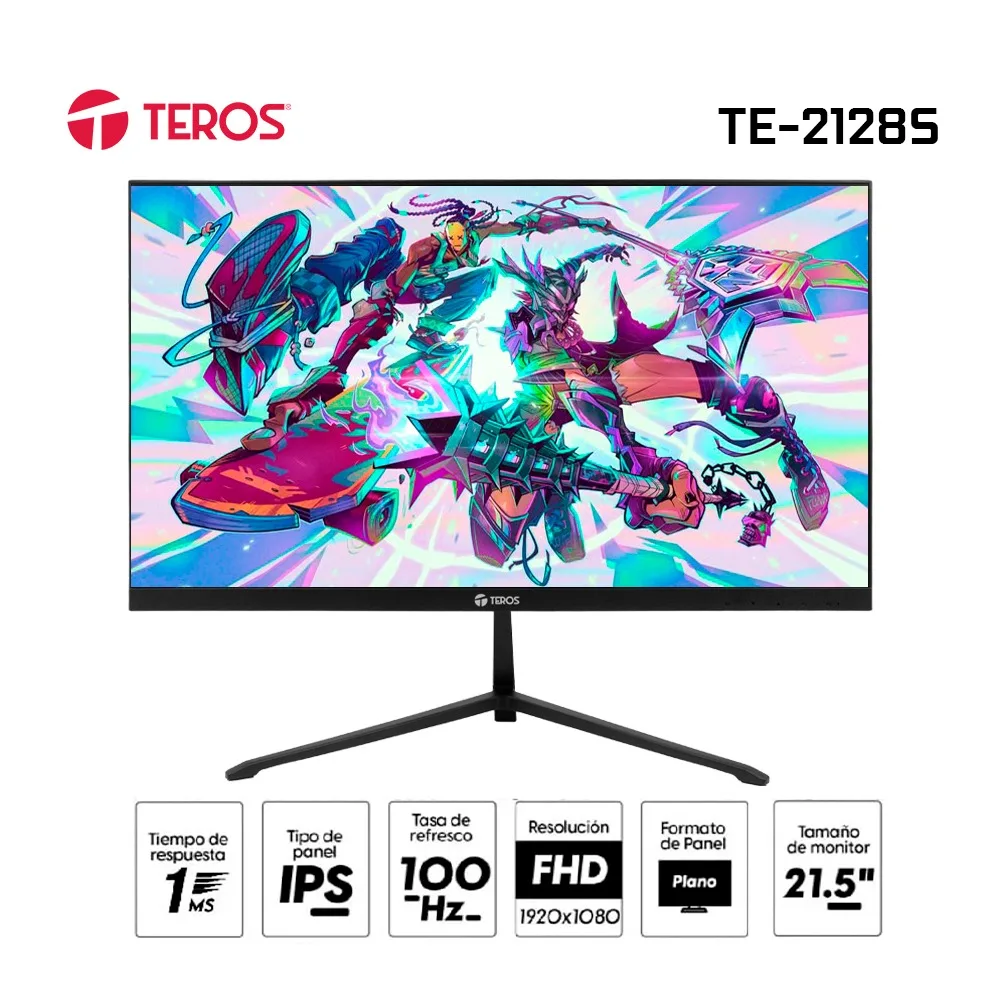 MONITOR GAMER 21.5" IPS FHD 100HZ HDMI-VGA TE-2128S