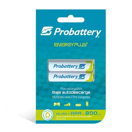 PILA AAA RECARGABLE 800MAH PROBATTERY