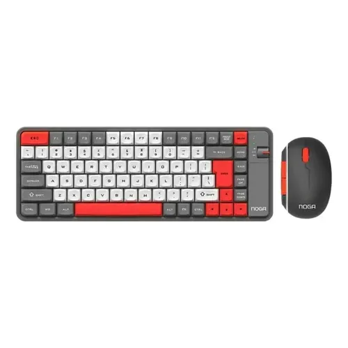 TECLADO Y MOUSE INALAM/BLUETOOTH NKB-Q20 ROJO