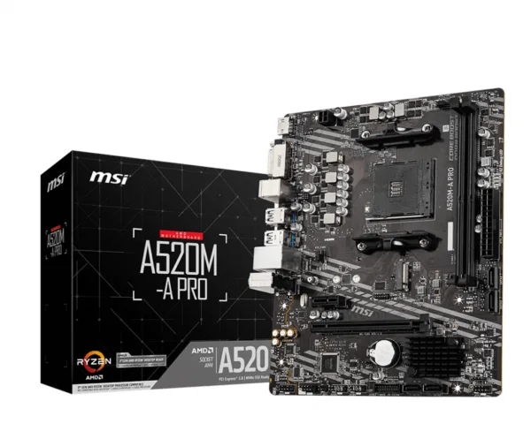 Mother MSI A520M-A PRO DDR4 AM4 (Series 3000/4000/5000) (9927)