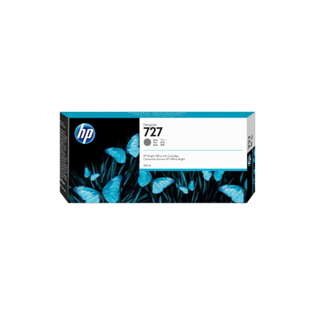 F9J80A HP 727 300-ml Gray Ink Cartridge (3349)
