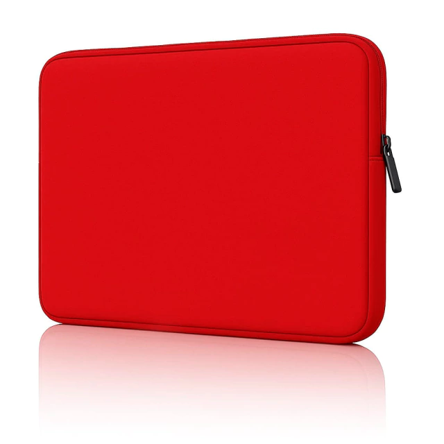 FUNDA NOTEBOOK 15.6" NEOPRENE C/CIERRE ROJO