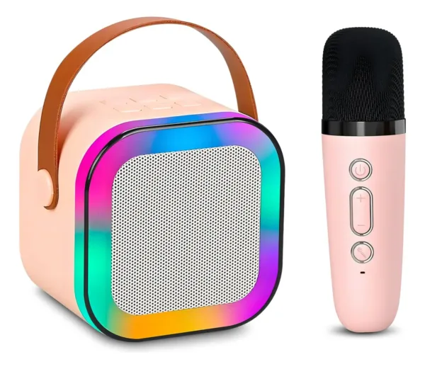 PARLANTE PORTATIL BLUETOOTH KARAOKE RGB CON MICROFONO INALAM K12