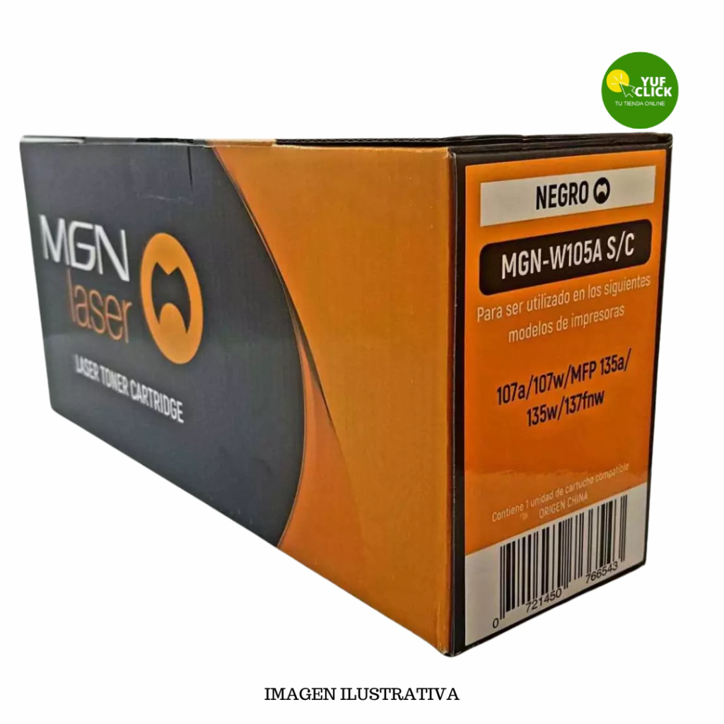 TONER HP W105A SIN CHIP COMPATIBLE CON MAQUINAS 107a / 107w / mfp 135a / 135w / 137fnw ALT MGN