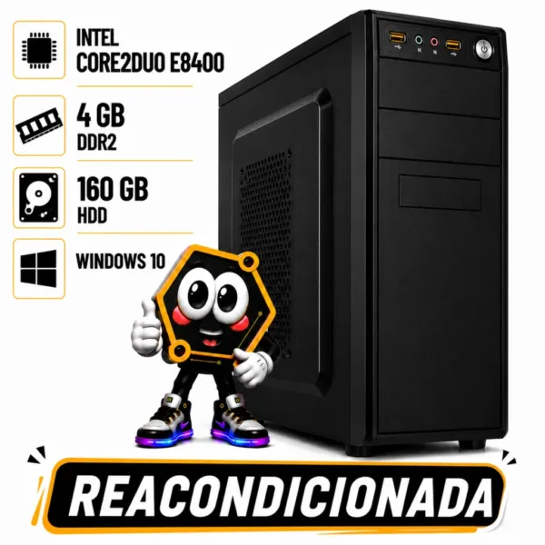 PC INTEL CORE2DUO E8400/ 4 GB DDR2 / HDD 160GB REACONDICIONADA