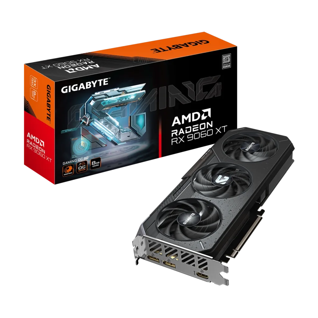 Placa de Video GIGABYTE AMD Radeon RX 9060XT GAMING OC 8GB