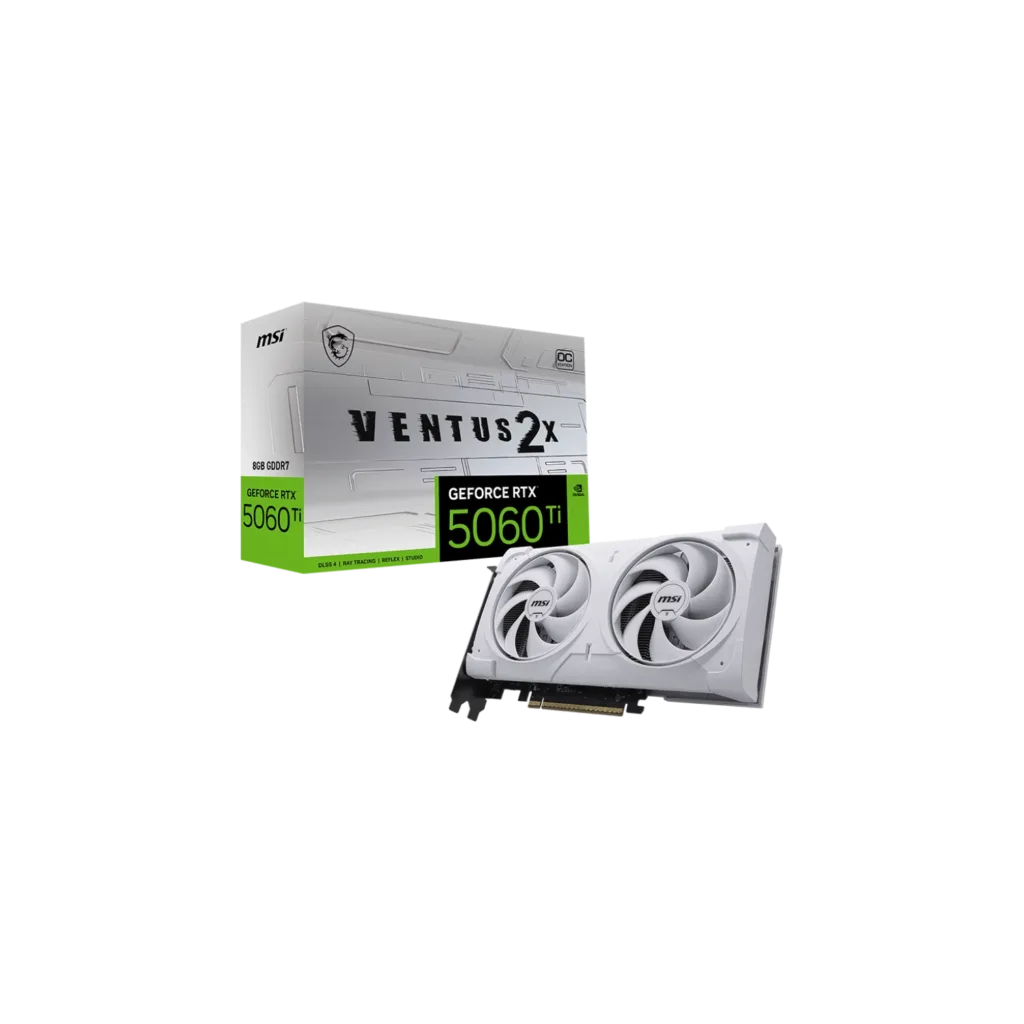 Placa de Video MSI NVIDIA GeForce RTX 5060 Ti 8G VENTUS 2X OC WHITE PLUS