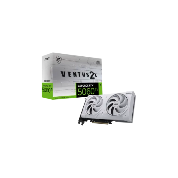 Placa de Video MSI NVIDIA GeForce RTX 5060 Ti 8G VENTUS 2X OC WHITE PLUS