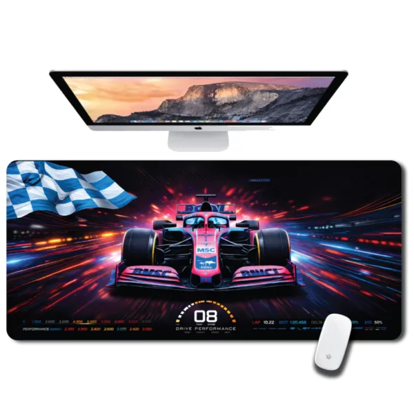 PAD MOUSE BASE DE CAUCHO ANTIDESLIZANTE 84X38CM FORMULA 1