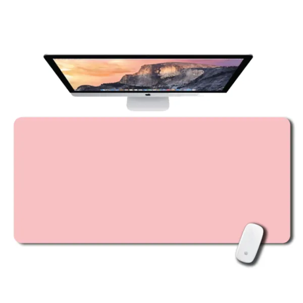 PAD MOUSE BASE DE CAUCHO ANTIDESLIZANTE 84X38CM LISO ROSA
