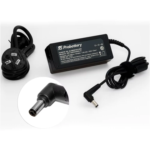 Cargador de Notebook - 20v 3,25Ah - 65W - (Plug: Out 5,5mm * 2,5mm) - Lenovo - "Incluye Cable Power"