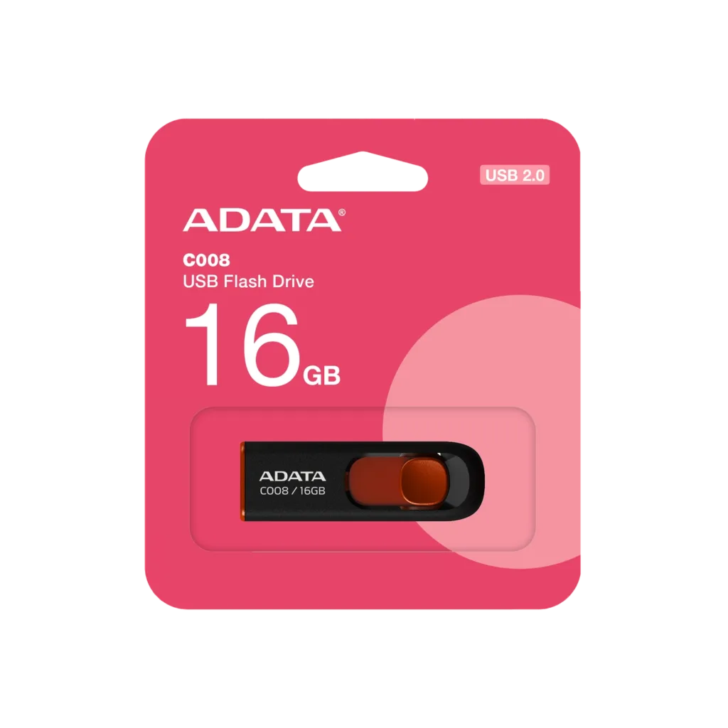 Pen Drive ADATA C008 RKD 16GB USB 2.0 C/ tapa des
