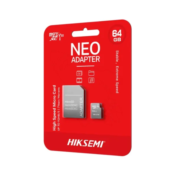 MicroSD HIKSEMI 64Gb NEO c/Adap