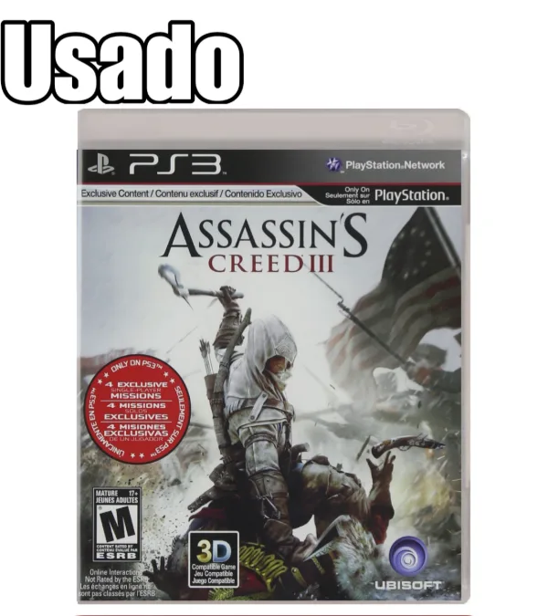 ASSASSIN´S CREED III JUEGO PS3 USADO