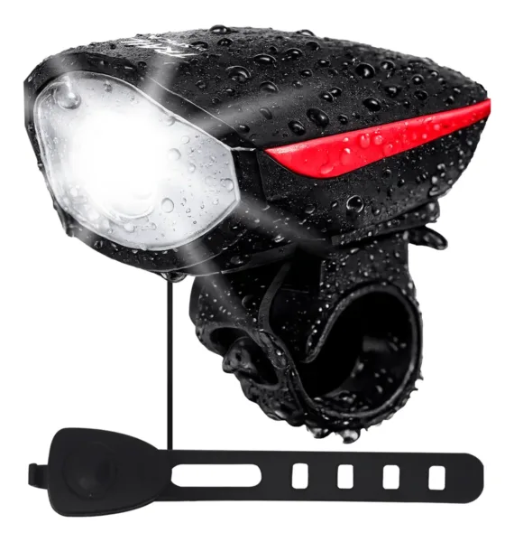 LUZ LED BICICLETA RECARGABLE CON BOCINA