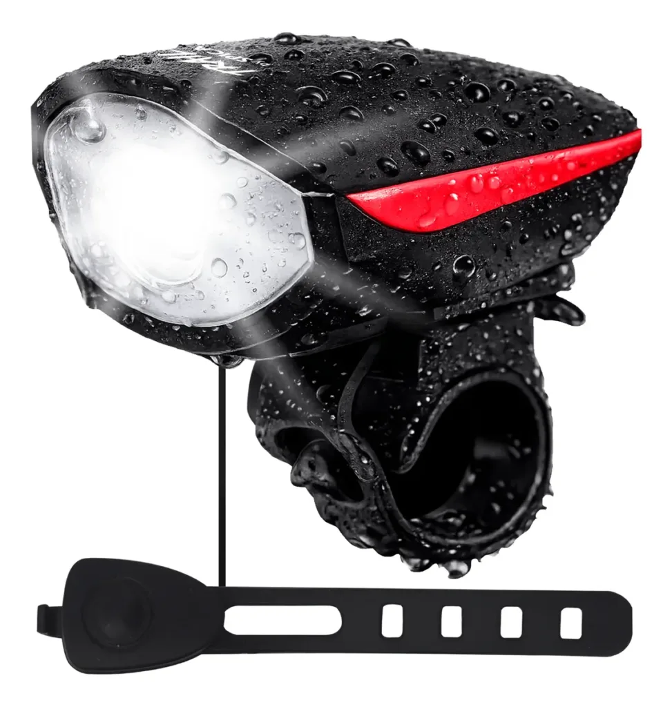LUZ LED BICICLETA RECARGABLE CON BOCINA