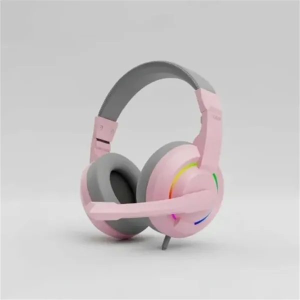 AURICULAR GAMER STORMER LED 1 PLUG 3.5 + USB ST-704 ROSA