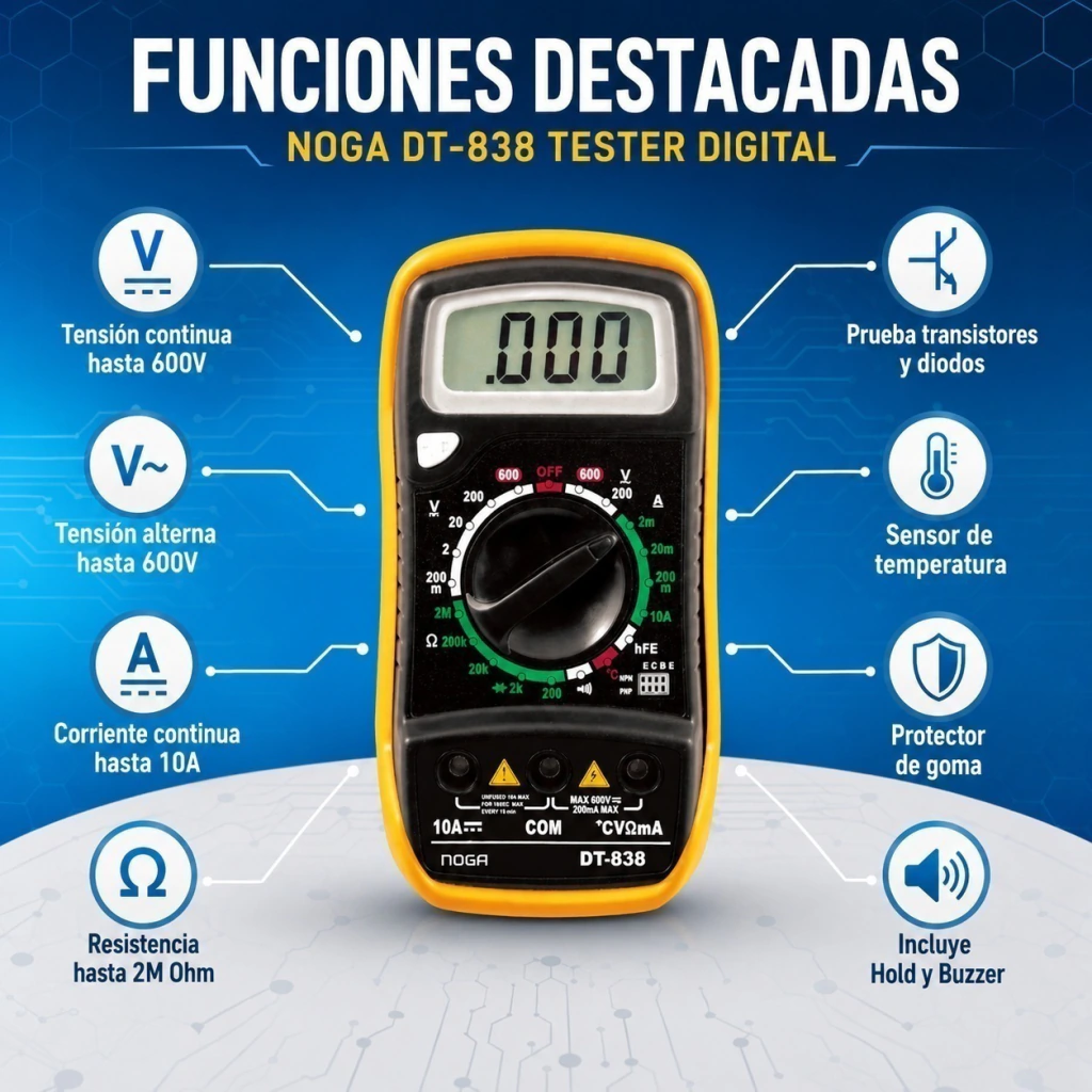 TESTER DIGITAL DT-838