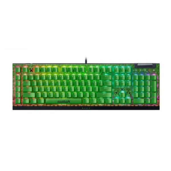 TECLADO GAMER RAZER BLACKWIDOW V4 X MINECRAFT EDITION GREEN-SWITCH US-EN