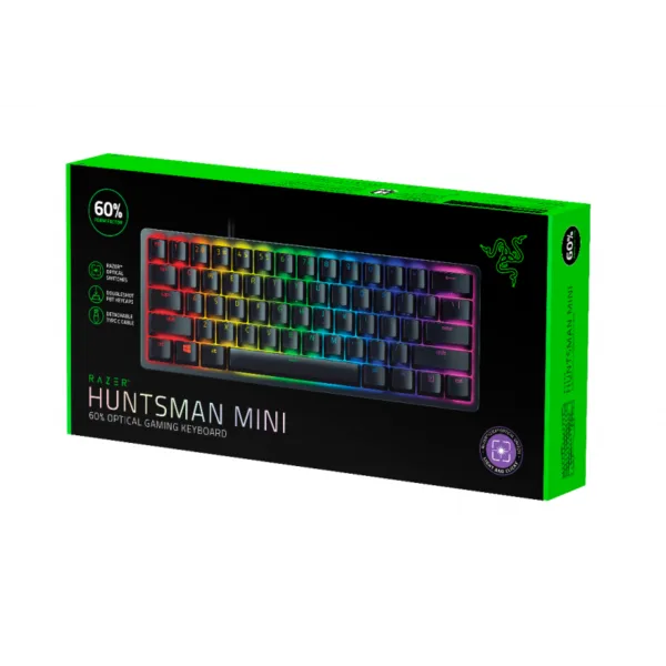 TECLADO GAMER RAZER HUNTSMAN MINI PURPLE-SWITCH CLICKY ESPAÑOL