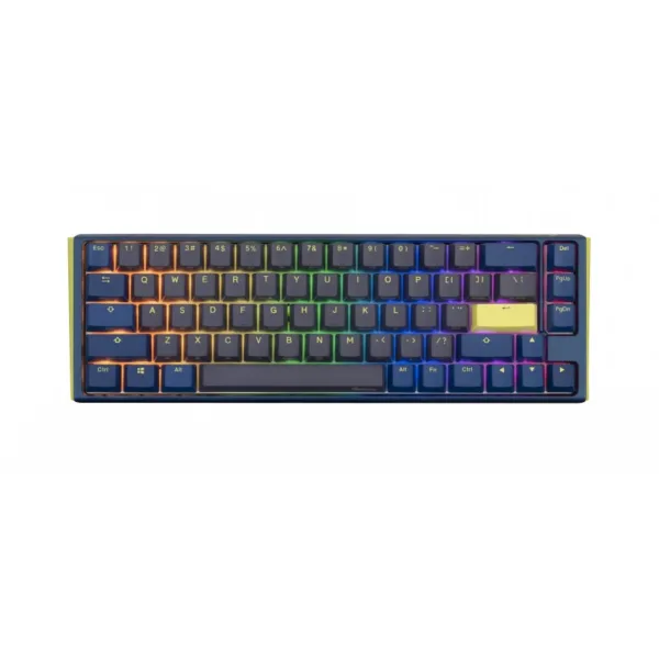 TECLADO MECANICO DUCKY ONE 3 DAYBREAK SF TECLAS AZULESINTERRUPTOR ROJO SILENCIOSO INGLES PBT DOBLE DISPARO SIN COSTURAS ESTUCHE SUPERIOR AZUL ESTUCHE