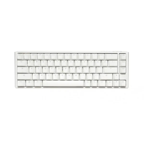TECLADO MECANICO DUCKY ONE 3 SF TECLAS BLANCAS INTERRUPTOR MARRON INGLES PBT DOBLE DISPARO SIN COSTURAS