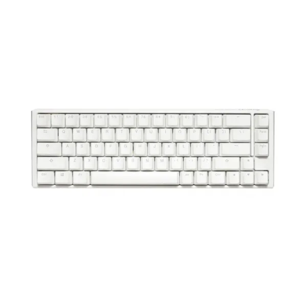 TECLADO MECANICO DUCKY ONE 3 SF TECLAS BLANCAS INTERRUPTOR ROJO INGLES PBT DOBLE DISPARO SIN COSTURAS ESTUCHE SUPERIOR BLANCO ESTUCHE INFERIOR BLANCO
