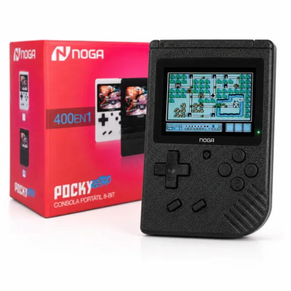 CONSOLA RETRO PORTATIL 8-BIT POCKY-R8 NEGRO