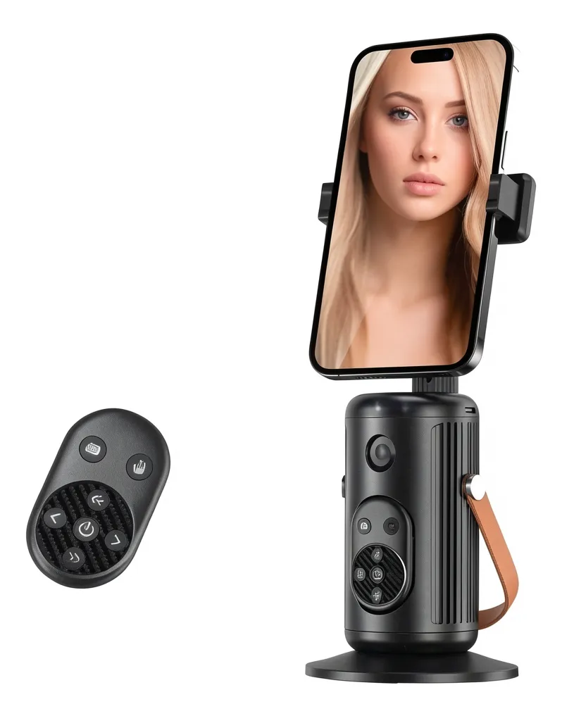 TRIPODE INTELIGENTE SEGUIMIENTO FACIAL AUTOMATICO 360° NEGRO Q04